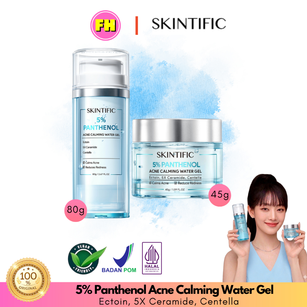 SKINTIFIC 5% PANTHENOL Acne Calming Water Gel 45g dan 80g / Skintific Panthenol - FH Beauty