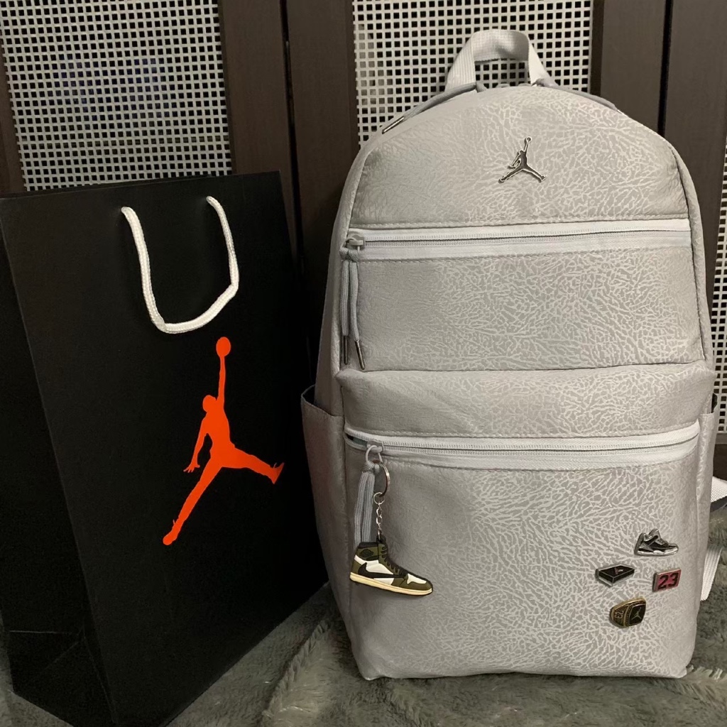 TAS RANSEL JORDAN RUPTURE CRACK LEATHER ORIGINAL WHITE BACKPACK / RANSEL PRIA WANITA / BISA COD