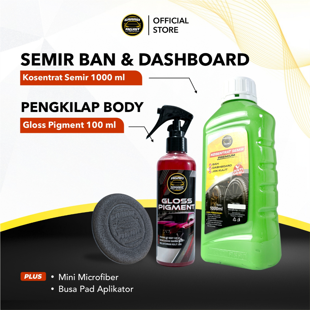 GARASI AGAN Kosentrat Semir Premium Semir Ban Anti Debu Semir Jok, Dashboard & Body Doff
