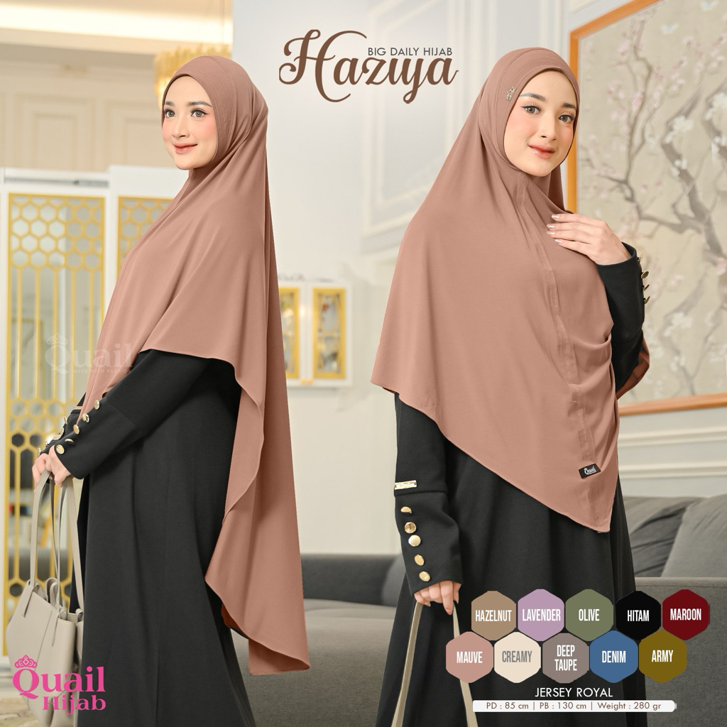 Quail Hijab - HAZIYA HIJAB BERGO INSTAN ORI QUAIL JERSEY PREMIUM