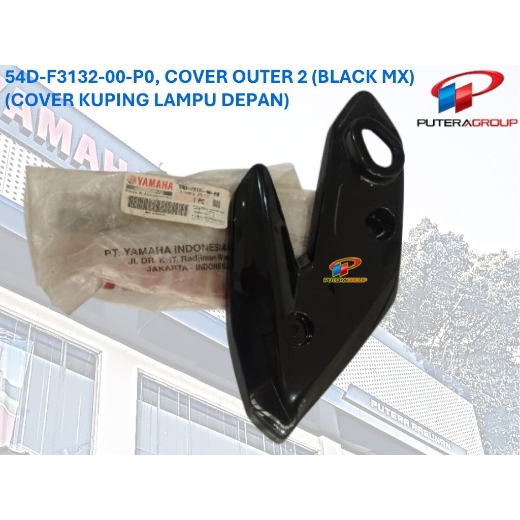 54D-F3132-00-P0 COVER OUTER KUPINGAN LAMPU YAMAHA SCORPIO Z NEW BLACK (HITAM) ORIGINAL YAMAHA (YGP)
