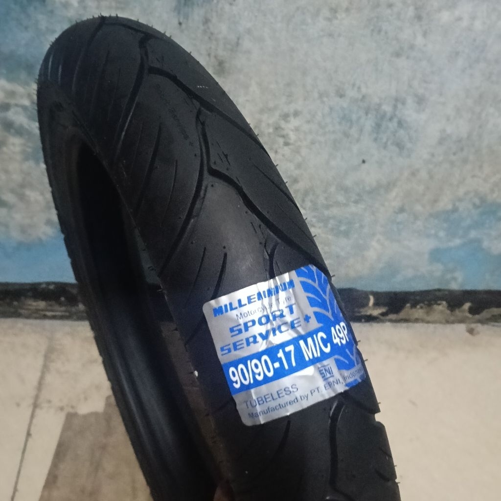 MILLENNIUM 90/90-17 Sport Service+ Tubeless Ban Luar Motor Milenium Millenium 90 90 Ring 17 909017 O