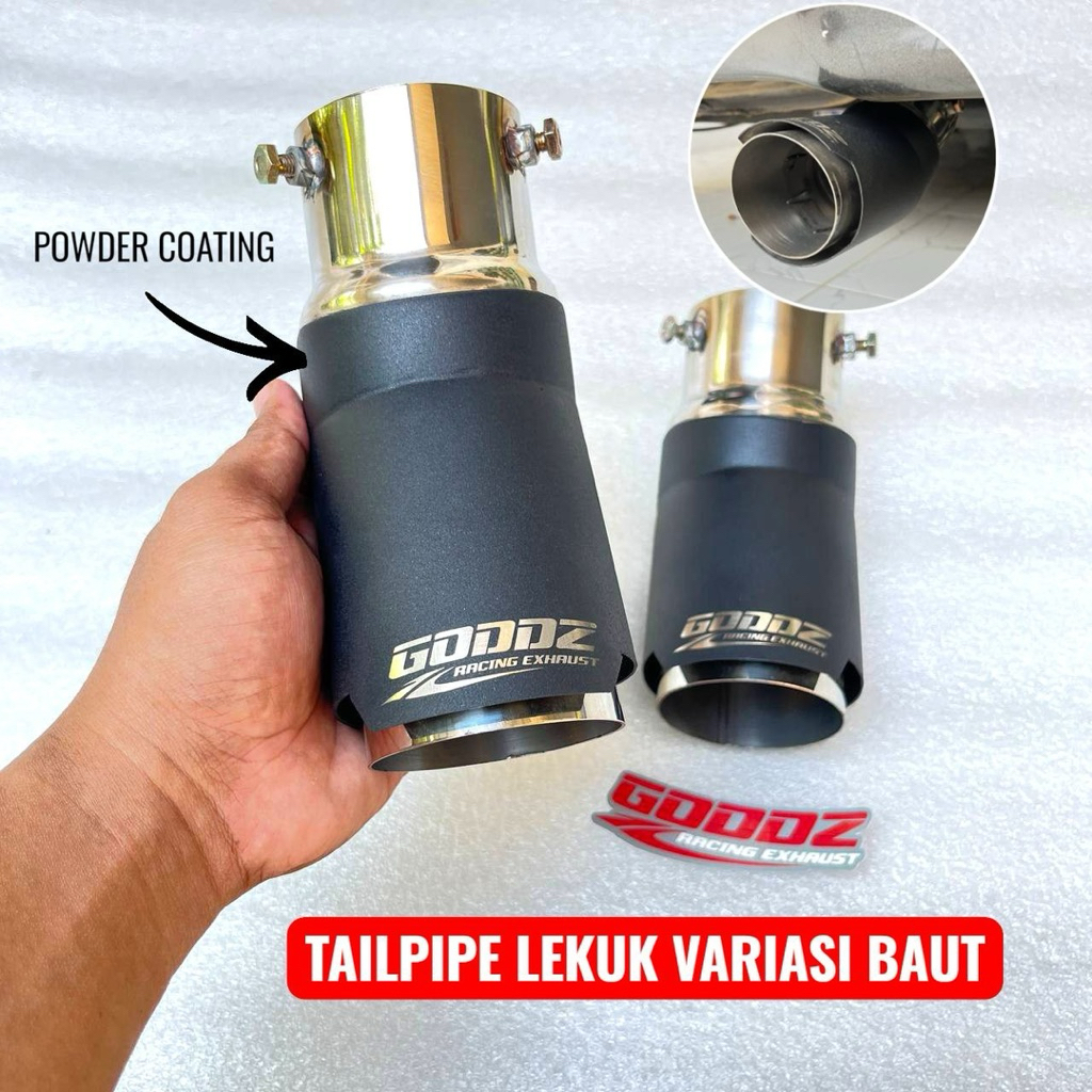 ( BENGKOK ) Ujung Knalpot Mobil Variasi Sistem Baut Original GODDZ RACING Pnp Ayla Avanza Innova Dll