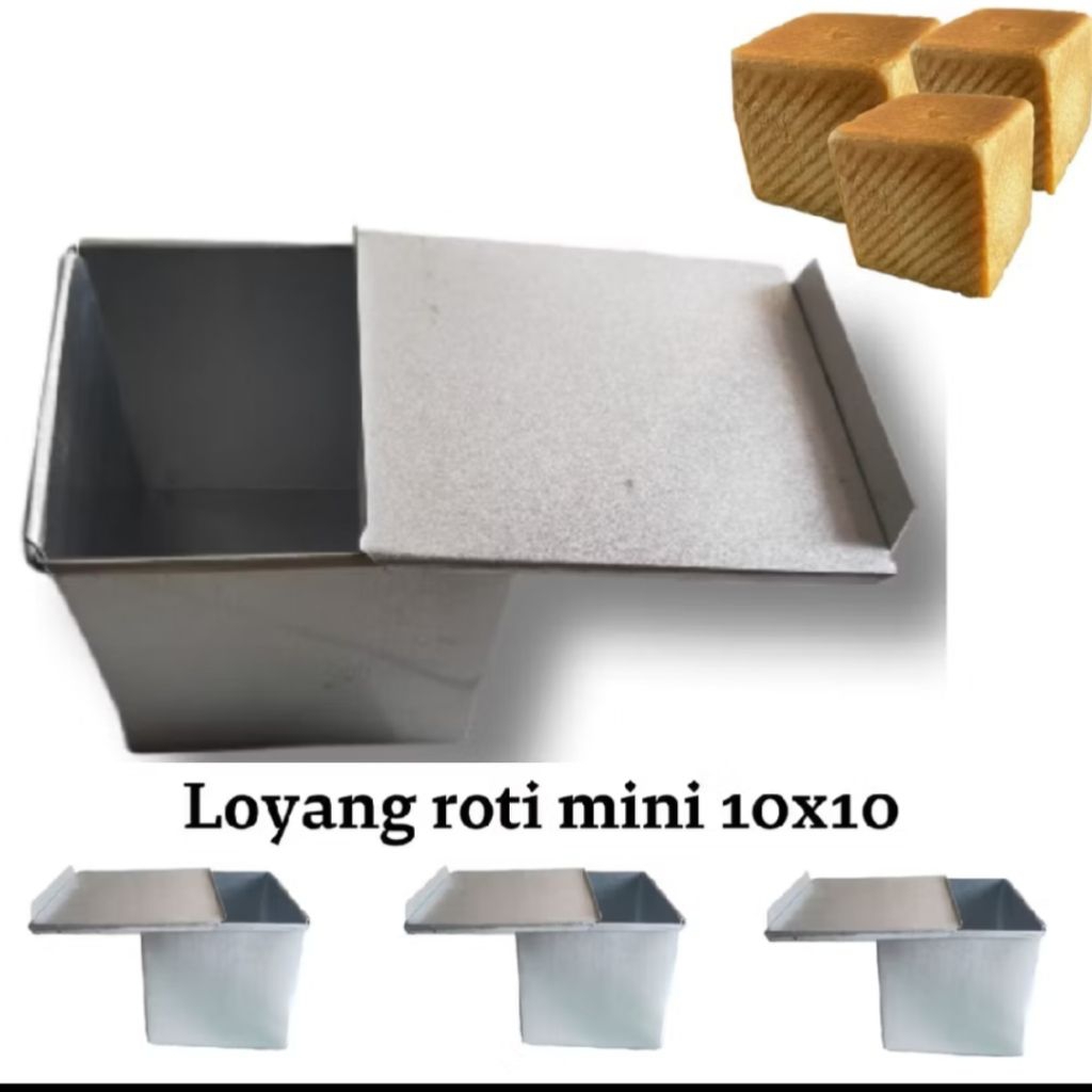 Loyang Roti Tawar Mini 10x10x10/Loyang Kubus/Loyang Kotak Varian Ukuran