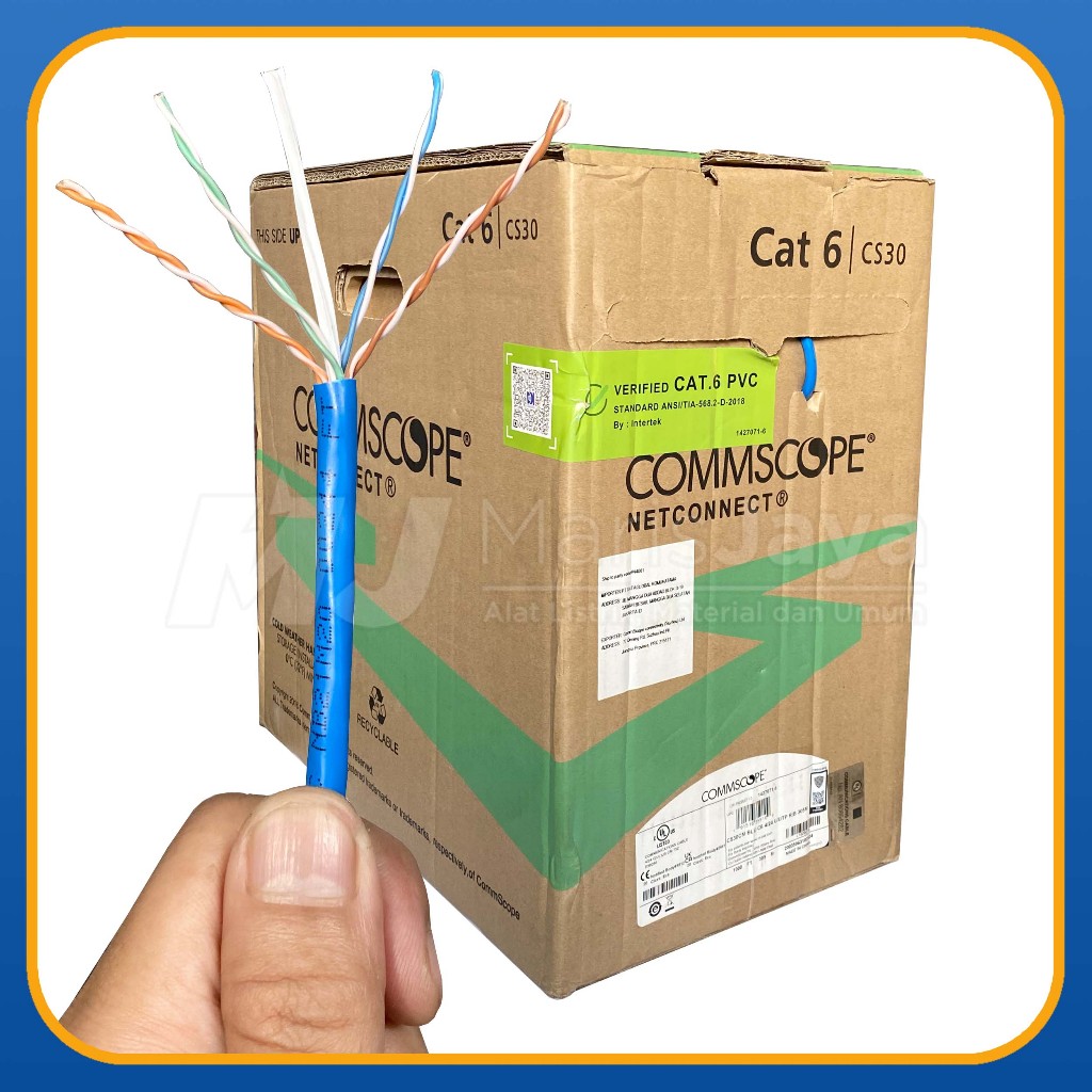 COMMSCOPE Kabel UTP/ Kabel LAN Cat 6 BIRU (PER BOX/ 305 meter)