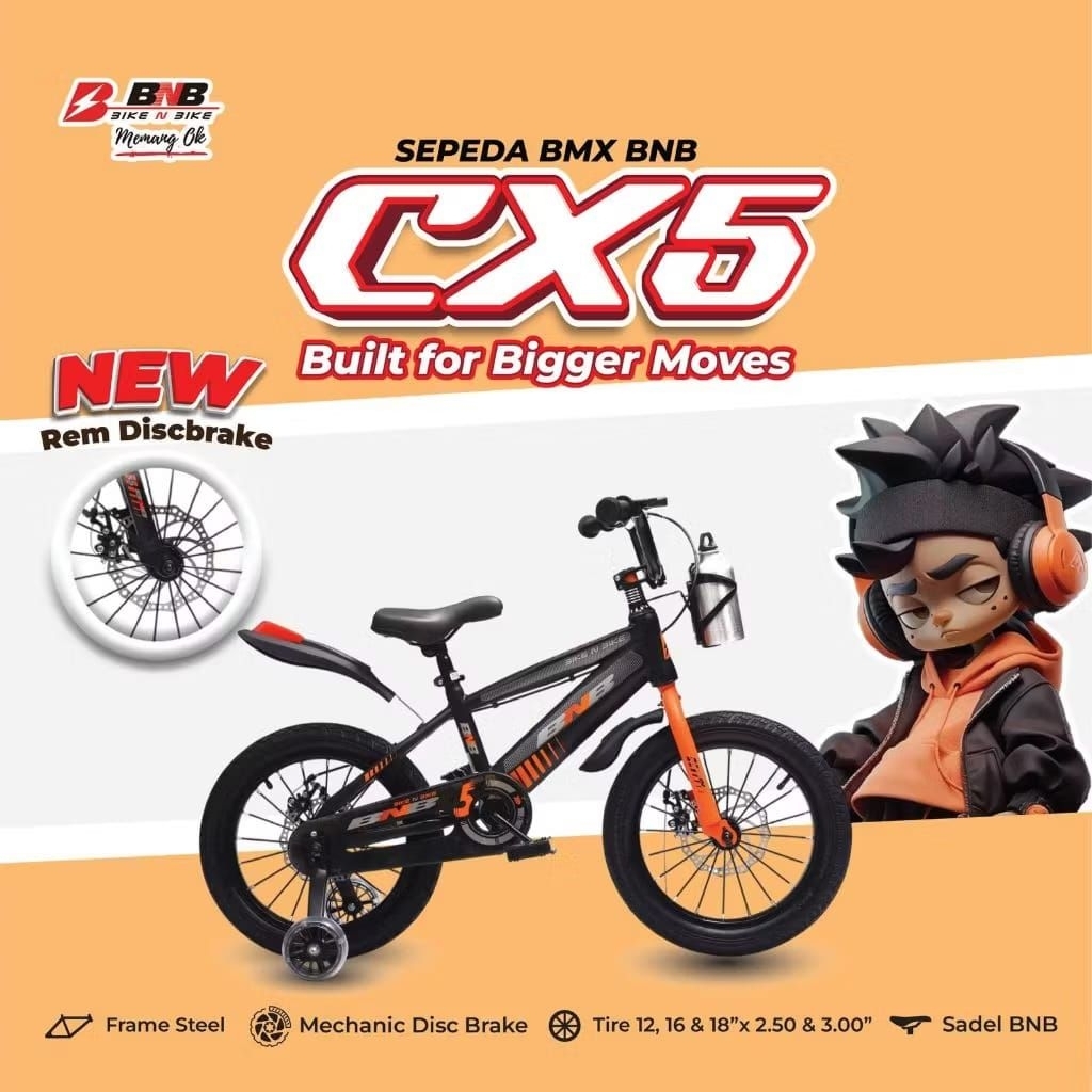 Sepeda BMX anak cx5 merk BNB
