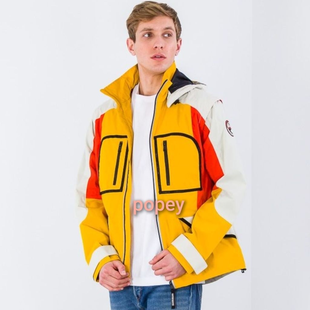 Napapijri Athell parka mantel coat 2 in 1 Rain Jacket colour Block gorpcore vest Original