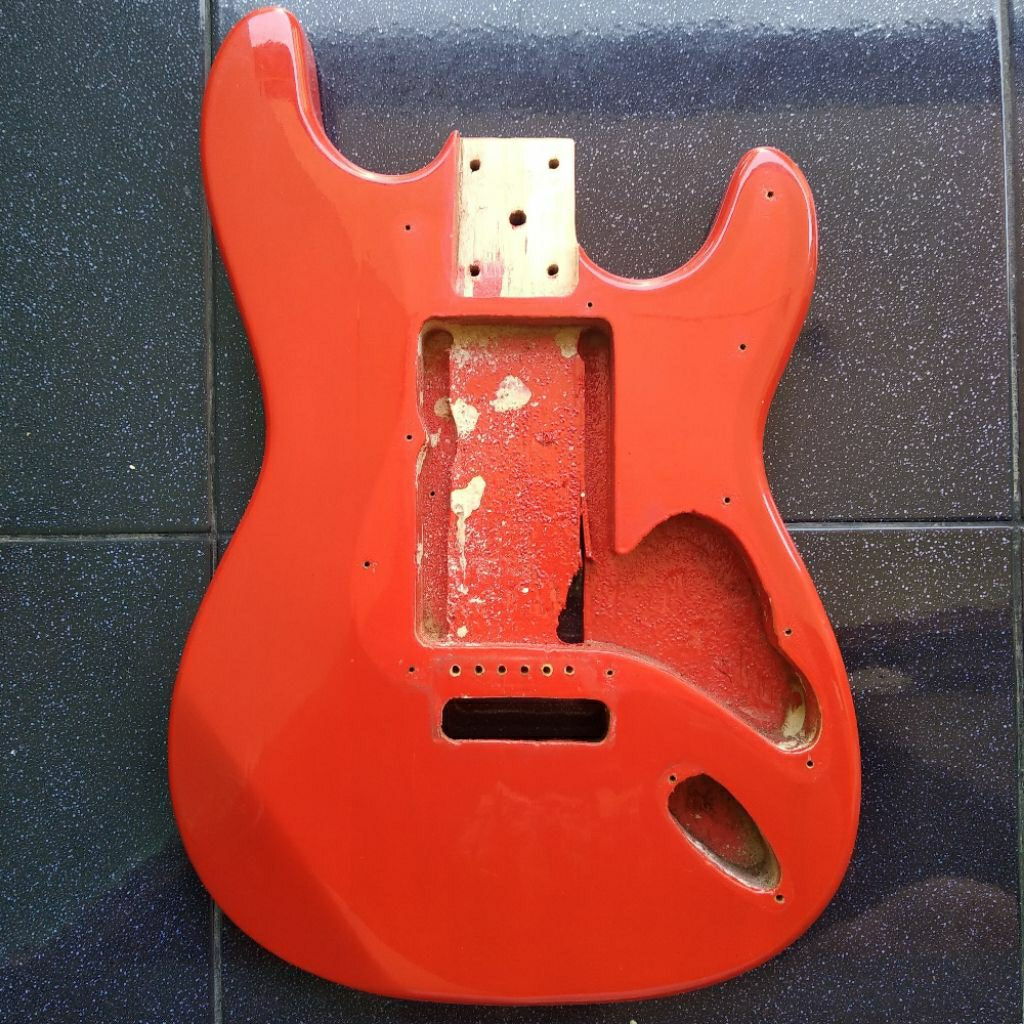 body gitar listrik stratocaster Original, pabrikan cina