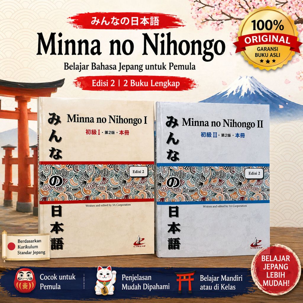 Paket Minna No Nihongo edisi 2 Jepang 1 & Jepang 2 [ORIGINAL]