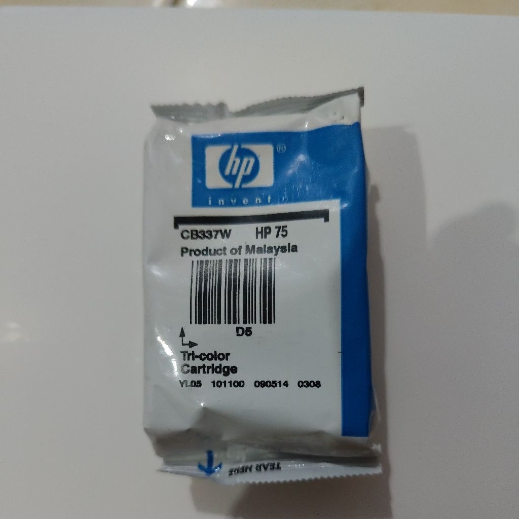 cartridge tinta 75 printer hp photosmart (segel kering)