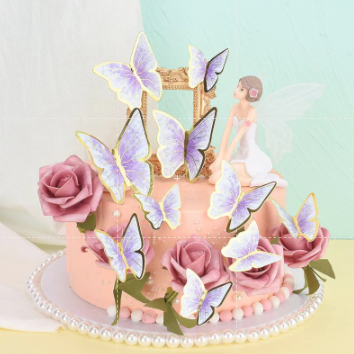 Topper kupu kupu cake birthday / topper karakter kupu kertas hiasan cake