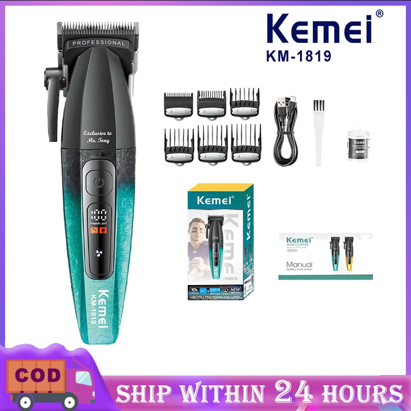 Mesin Cukur Rambut Elektrik KM-1819 BARU, 8500 RPM, Mesin Cukur/Pencukur Rambut Profesional Asli, de