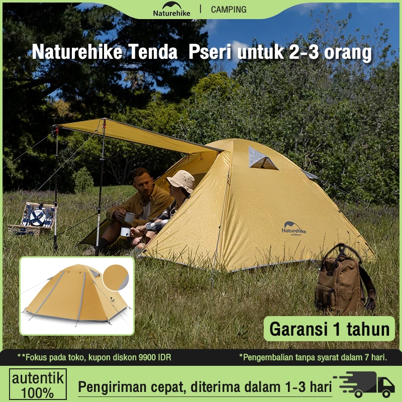 Naturehike Tenda Camping P Series CNK2300ZP024 Tenda Ultralight Tent 2P-3P