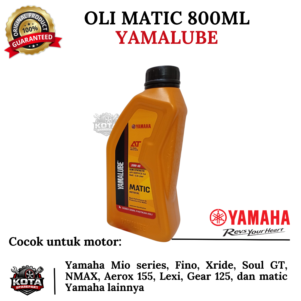 OLI MATIC YAMALUBE ORIGINAL YAMAHA 800ML UNTUK MOTOR MIO SERIES, FINO, X-RIDE, SOUL GT, NMAX, AEROX 
