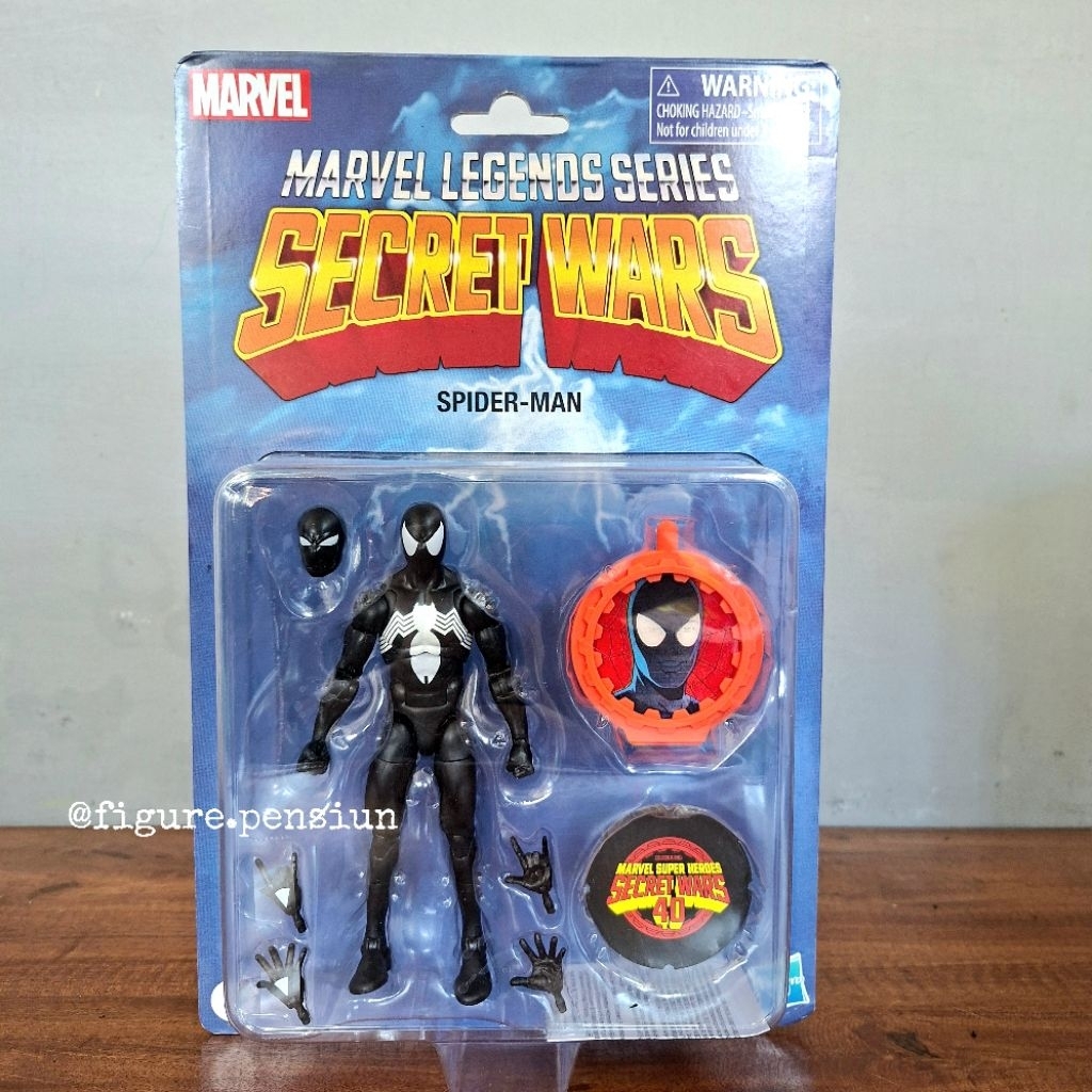MARVEL LEGENDS SPIDER-MAN SECRET WARS RETRO SYMBIOTE SPIDERMAN HASBRO ACTION FIGURE ORIGINAL