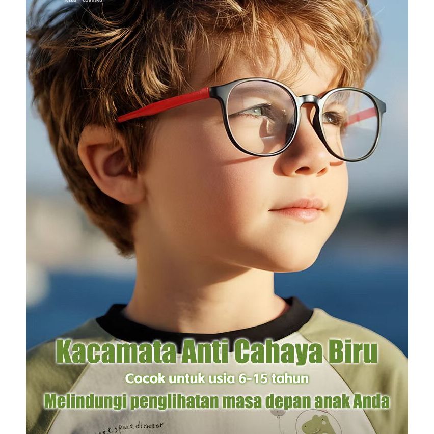 Kacamata Anak Anti Radiasi Minus Silinder Blueray Kacamata Frame laki laki Perempuan 1048