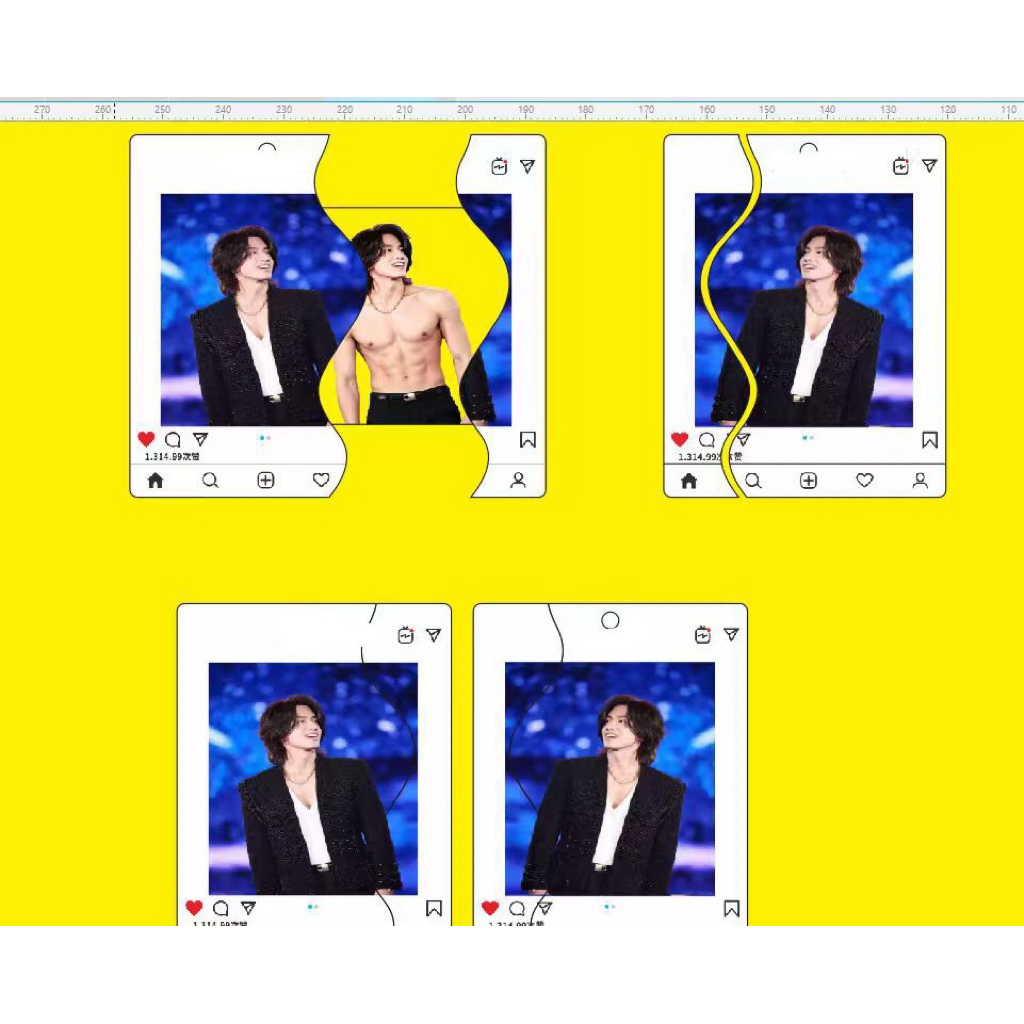 jerry yan acrylic pull out sliding kartu f4 meteor garden