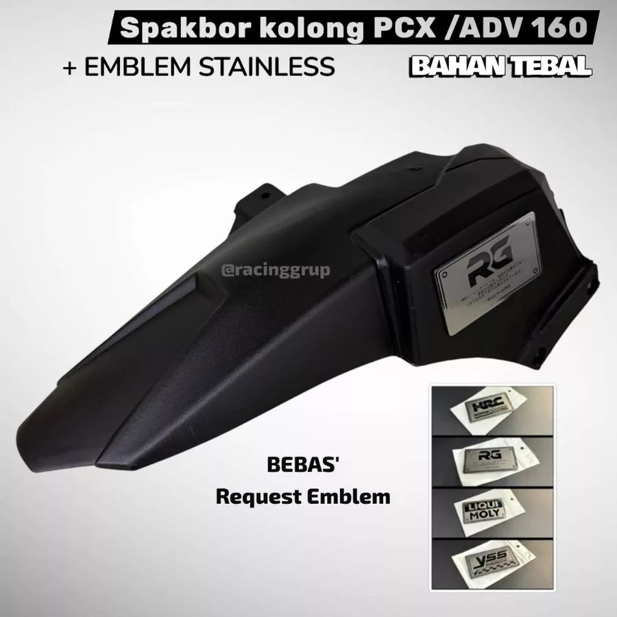 Spakbor Kolong PCX 160 ABS CBS ADV 160 PCX 2025 bonus Emblem stainless