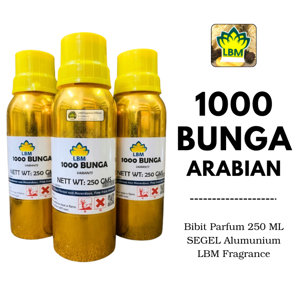Bibit Parfum 1000 BUNGA ( 250 ML SEGEL Alumunium ) LBM Fragrance