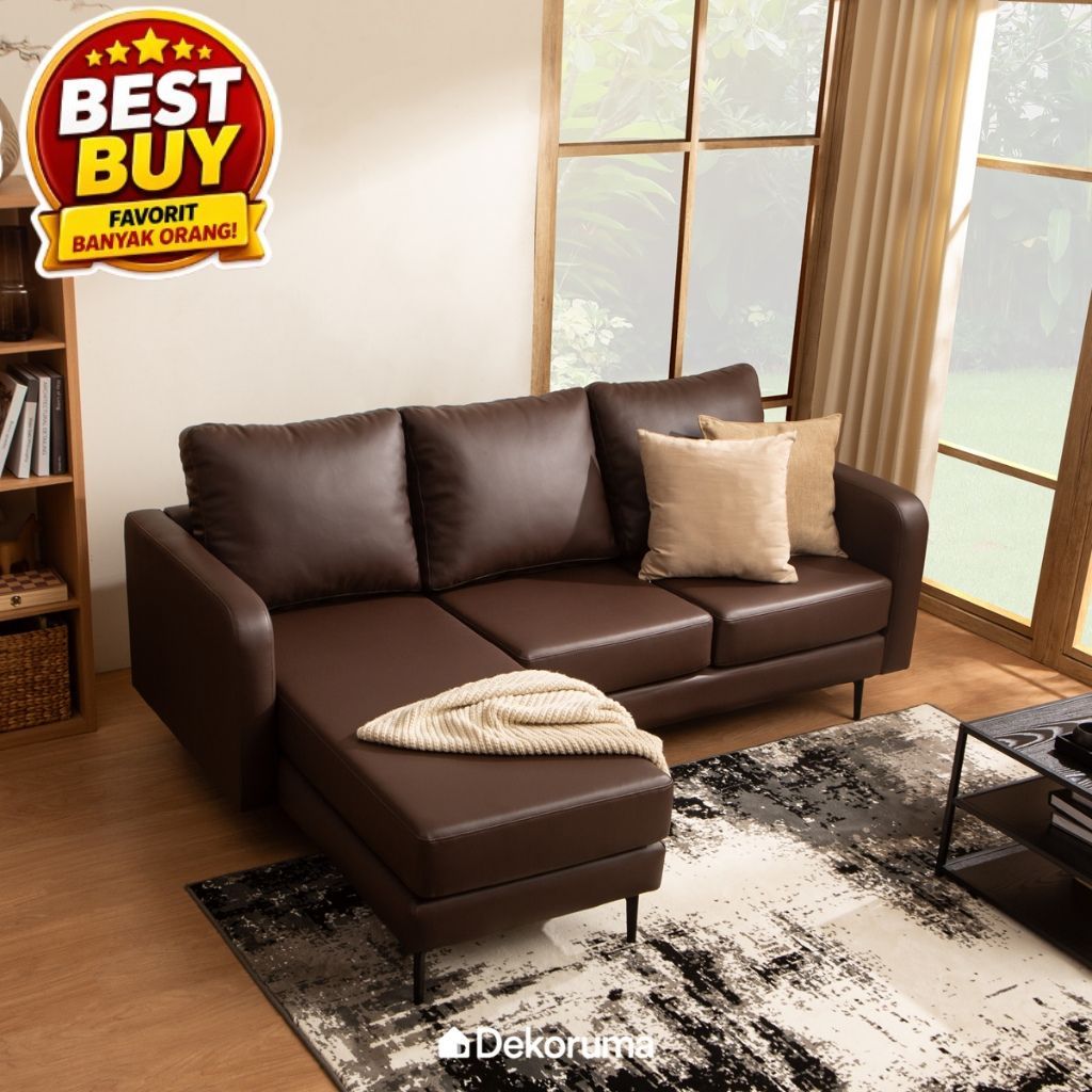 Dekoruma TAKA Sofa L / Sofa Kulit L  / Sofa Bed
