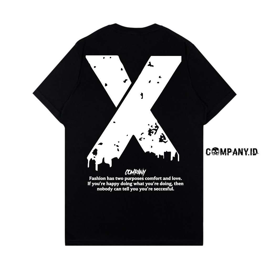 COMPANY.ID T-SHIRT MR X KAOS DISTRO BIG SIZE JUMBO PRIA WANITA HITAM PUTIH ORIGINAL