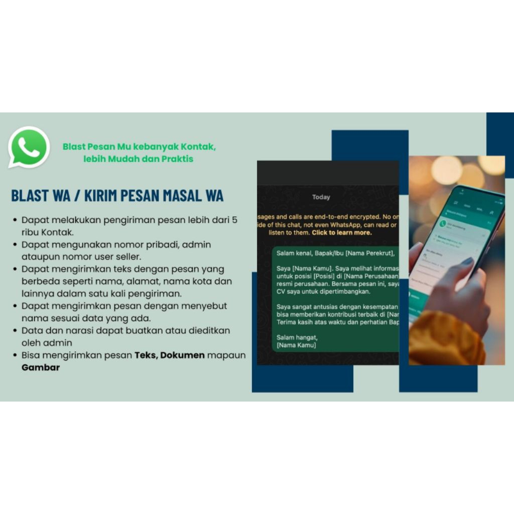 Blast Wa / Broadcast Wa / Wa Pesan Siaran / Pesan Masal WA