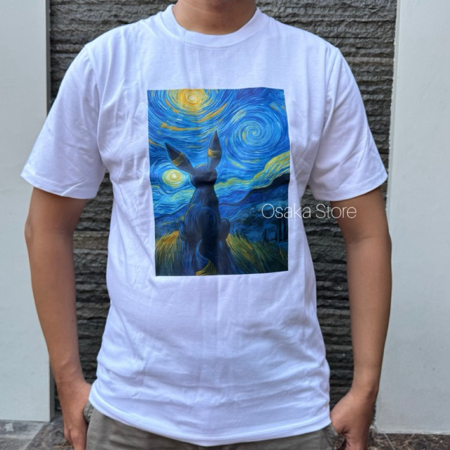 Baju Pokemon Umbreon Van Gogh Kaos Anime