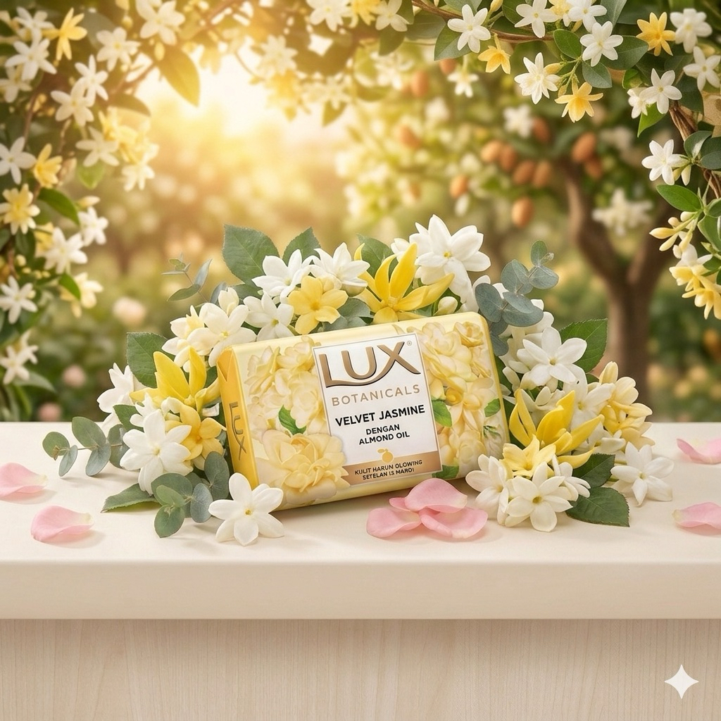 Lux Botanicals Velvet Jasmine 70 gram / Lux Botanicals Velvet Jasmine Sabun Batang / Lux Sabun Batan