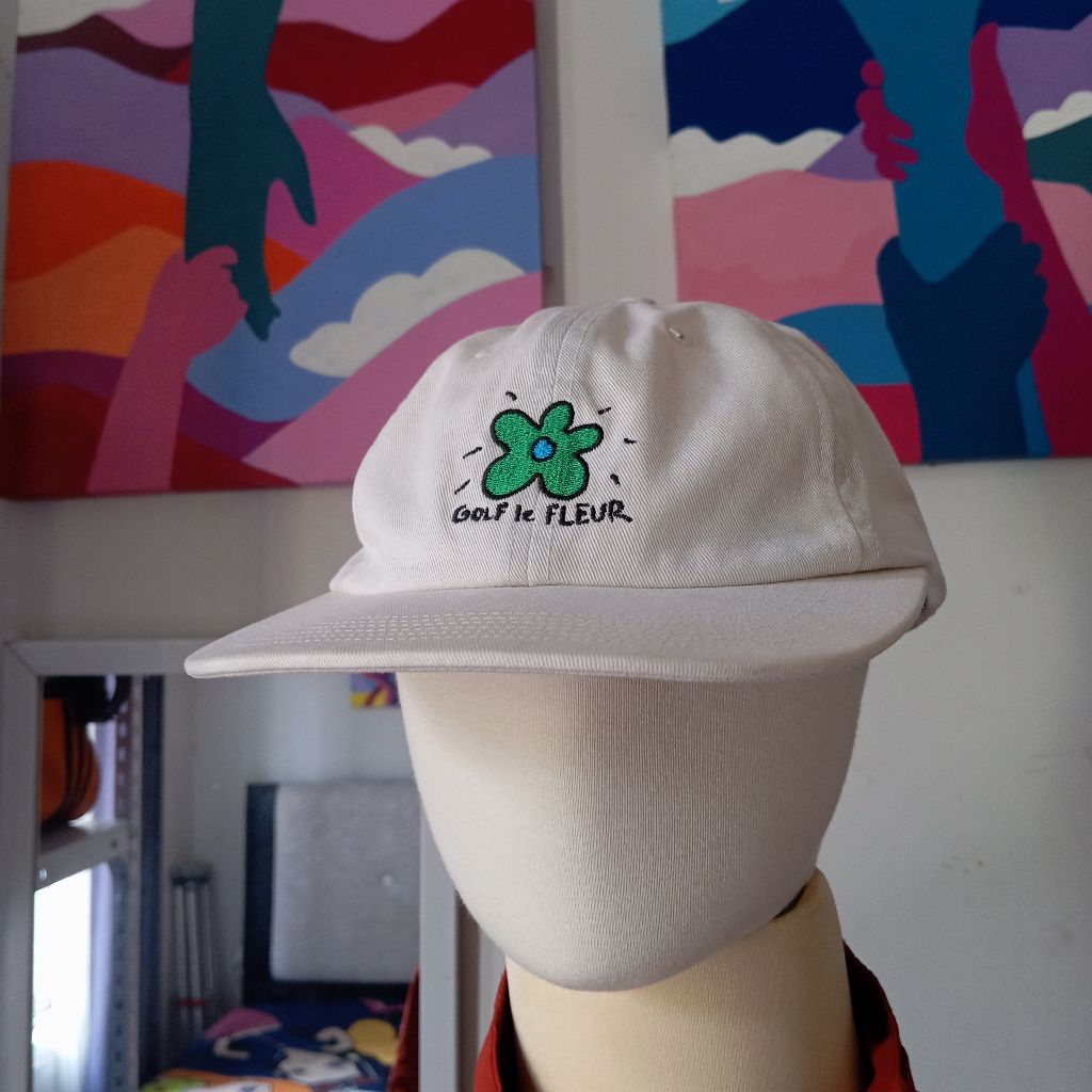 Golf Le Fleur Hat With Green Flower GOLF WANG
