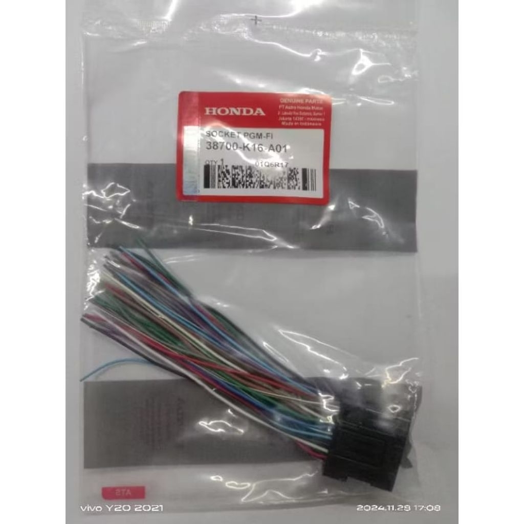 SOKET ECU MOTOR HONDA BEAT FI KODE PART K16