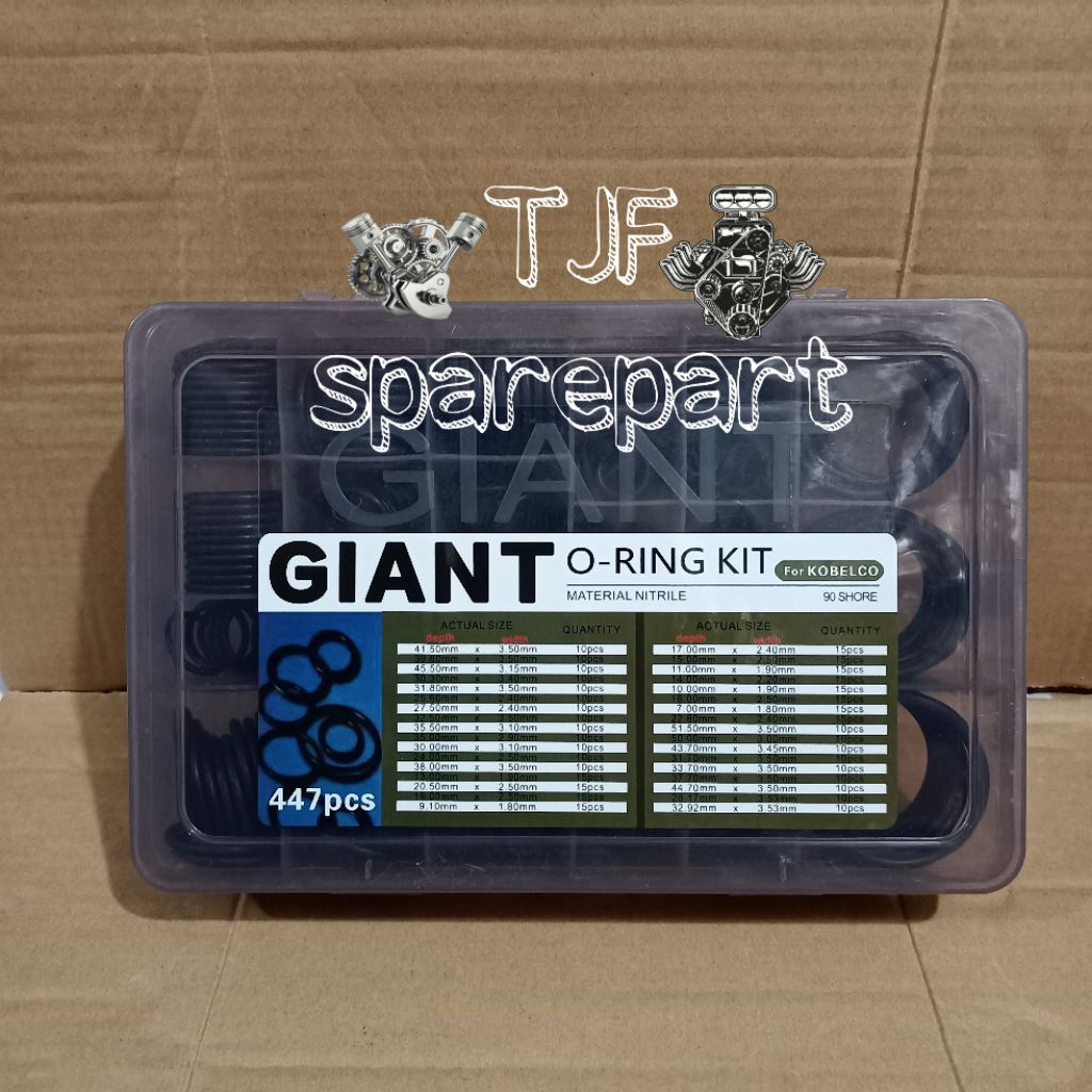 GIANT O-RING KIT / O-RING BOX SEAL KARET ALAT BERAT EXCAVATOR KOBELCO