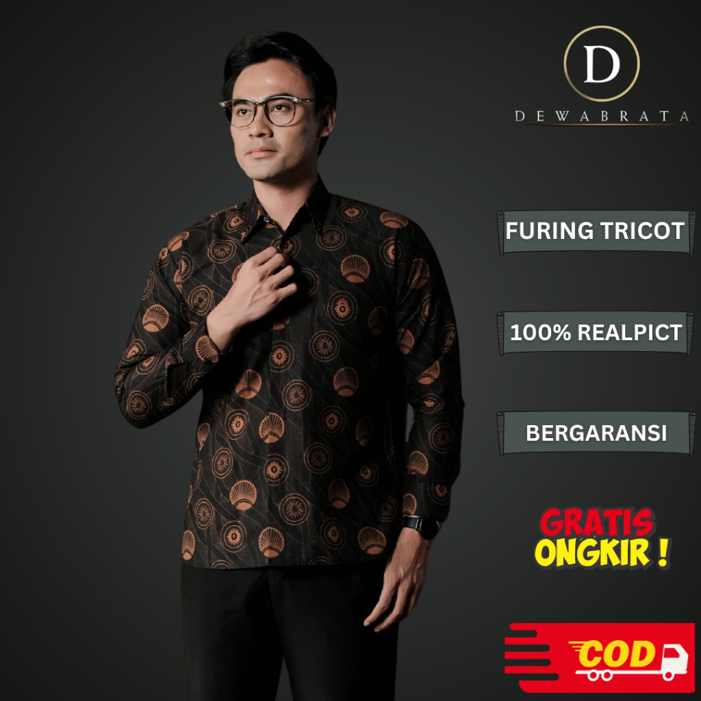 Dewabrata Batik Premium NARAYANA Kemeja Batik Pria Slimfit Lengan Panjang
