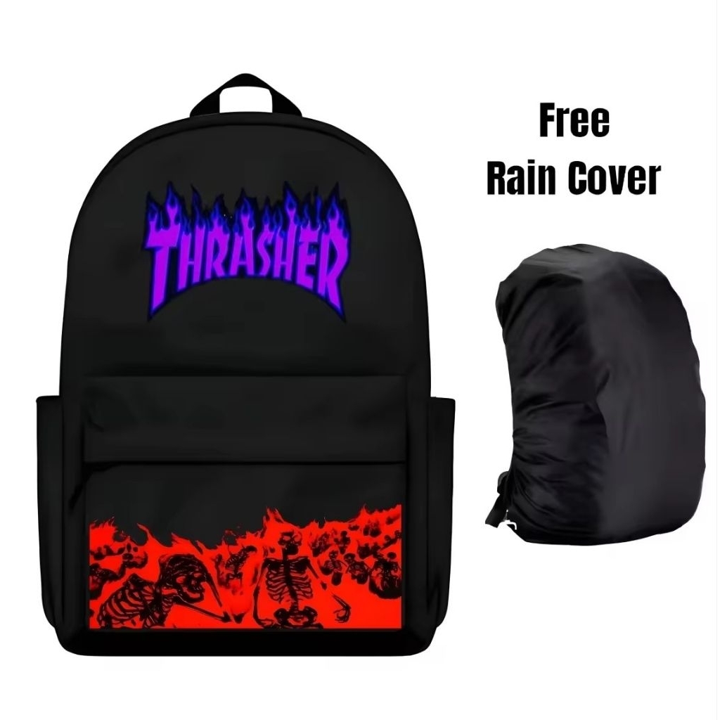 Tas Ransel anak sekolah premium Thrasher tas backpack kekinian