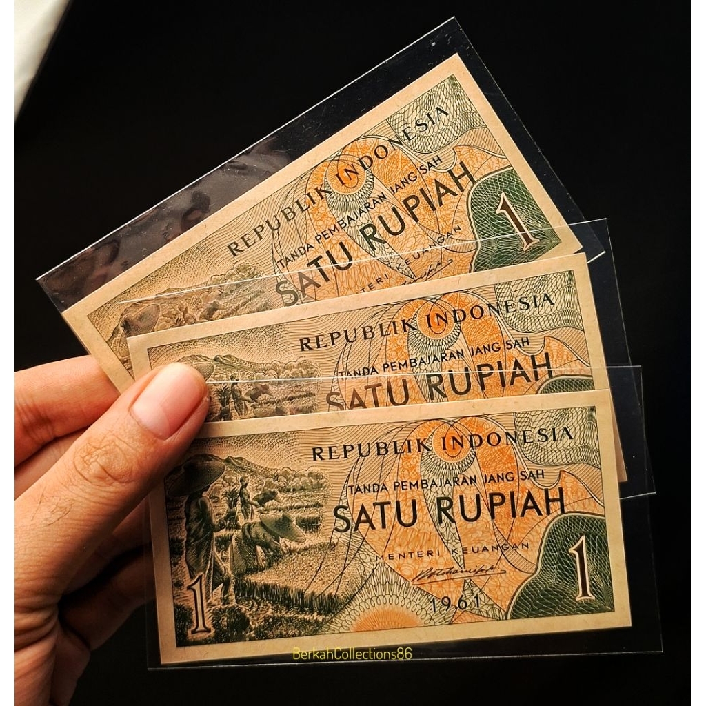 uang 1 rupiah  sandang pangan seri X gresss