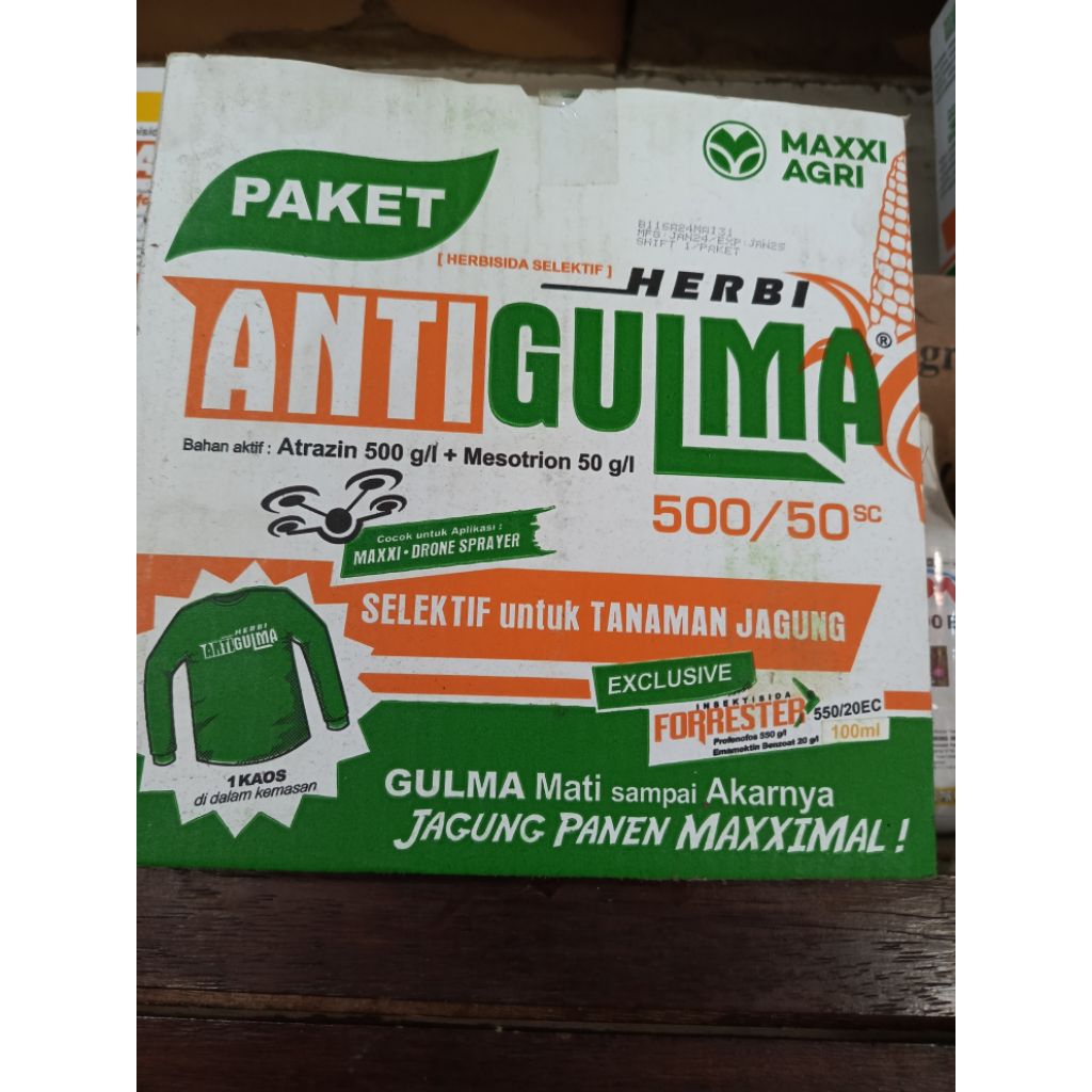 1 LITER PAKET HERBI SELEKTIF JAGUNG ANTI GULMA CAP MAXXI AGRI BONUS KAOS 1 LITER + Insektisida Forre