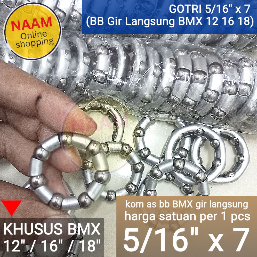GOTRI 5/16 X 7 SARANG AS GIR LANGSUNG BMX 12" 16" 18" - GOTRI AS BB TENGAH BMX MINI MODEL LANGSUNG