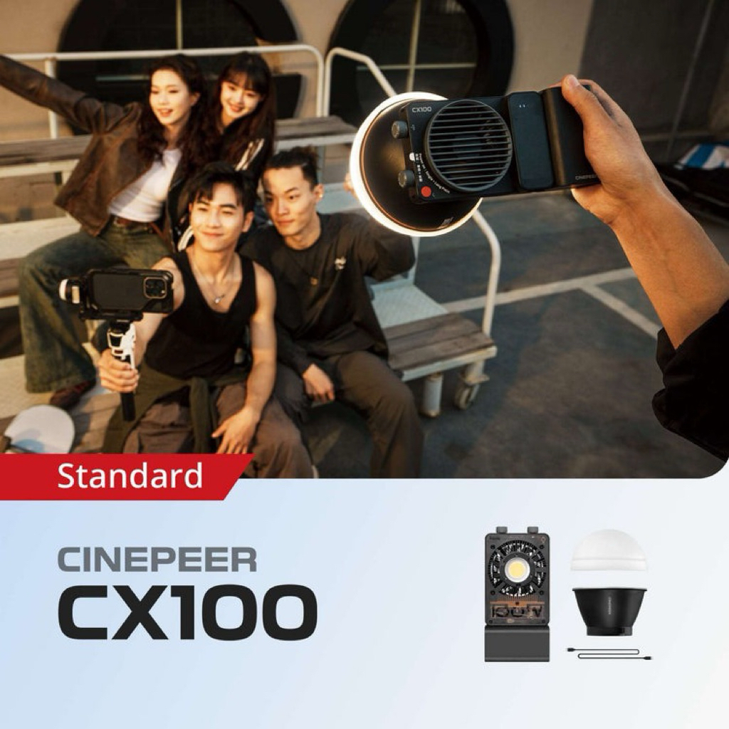 Zhiyun Cinepeer Lampu Flash Fill COB Light Tricolor 100W 4500mAh - CX100