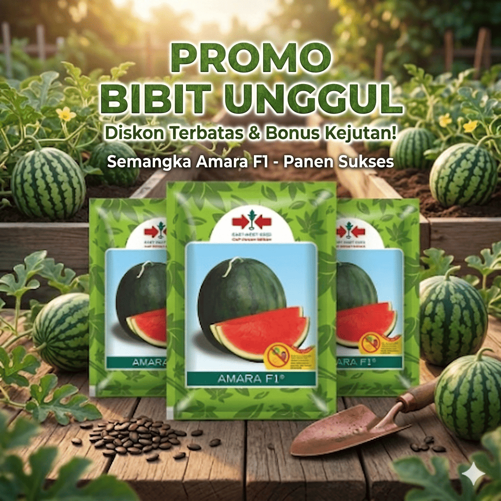 Benih Semangka DEWANGGA F1 (10 Gram) - Bibit Inul Cap Panah Merah