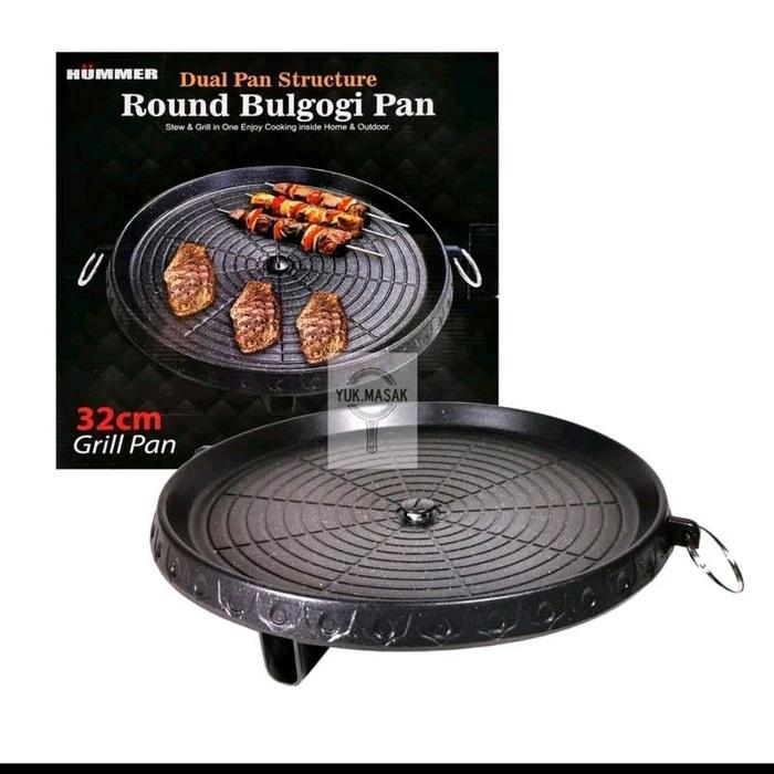 Hummer New Round Bulgogi Pan 32cm Anti Lengket