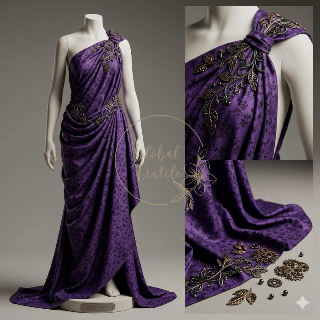 kain silk motif - kain satin silk motif bunga kecil elegan - kain satin silk premium kv