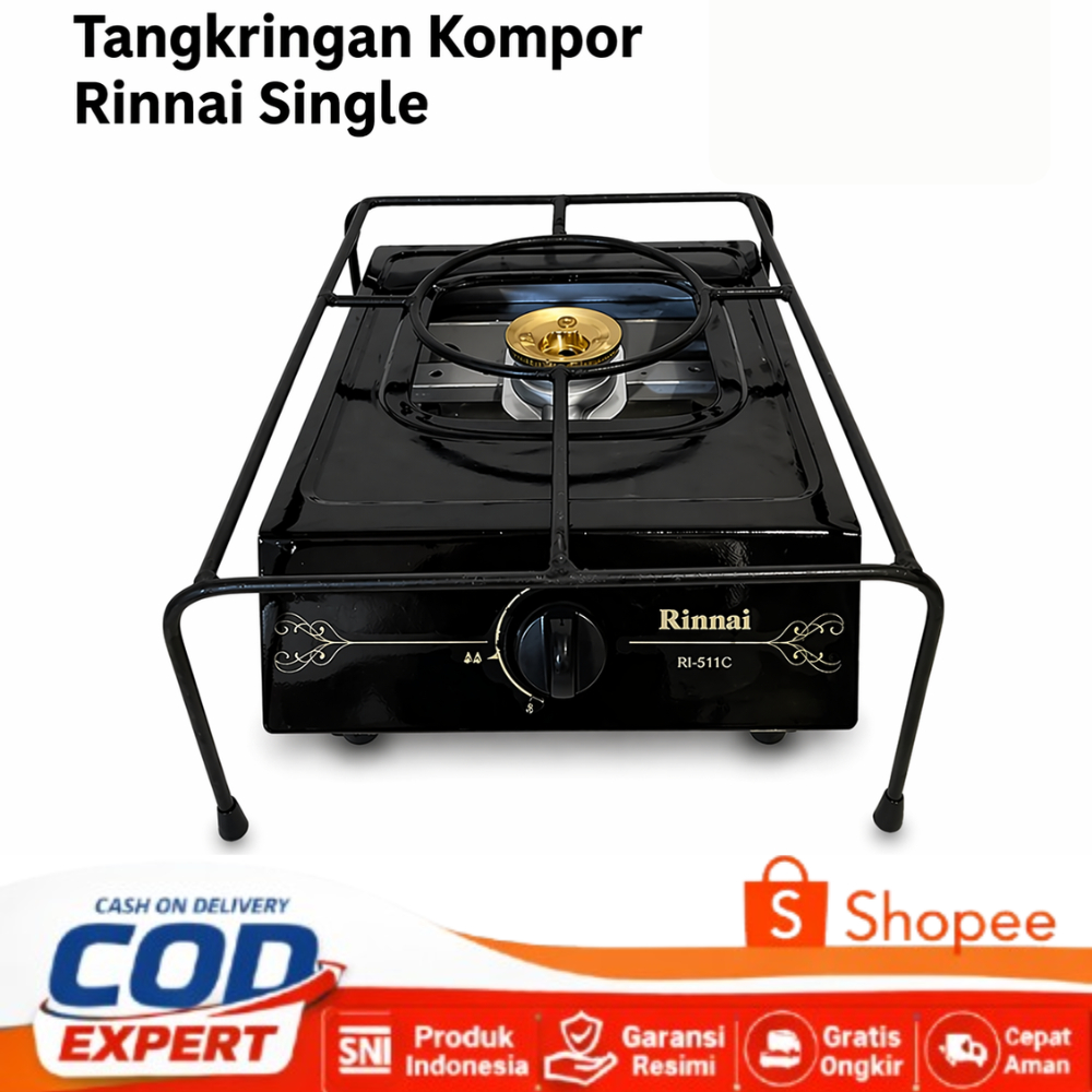 Tatakan Tungku Kompor Gas Rinnai Jumbo Besi Tebal - Rangka Kaki Kompor Gas Single