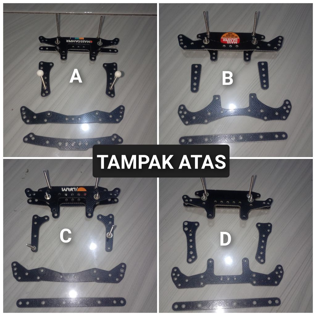 FRP AKAR CARBON SIDE DAMPER / B-MAX ORIGINAL TAMIYA