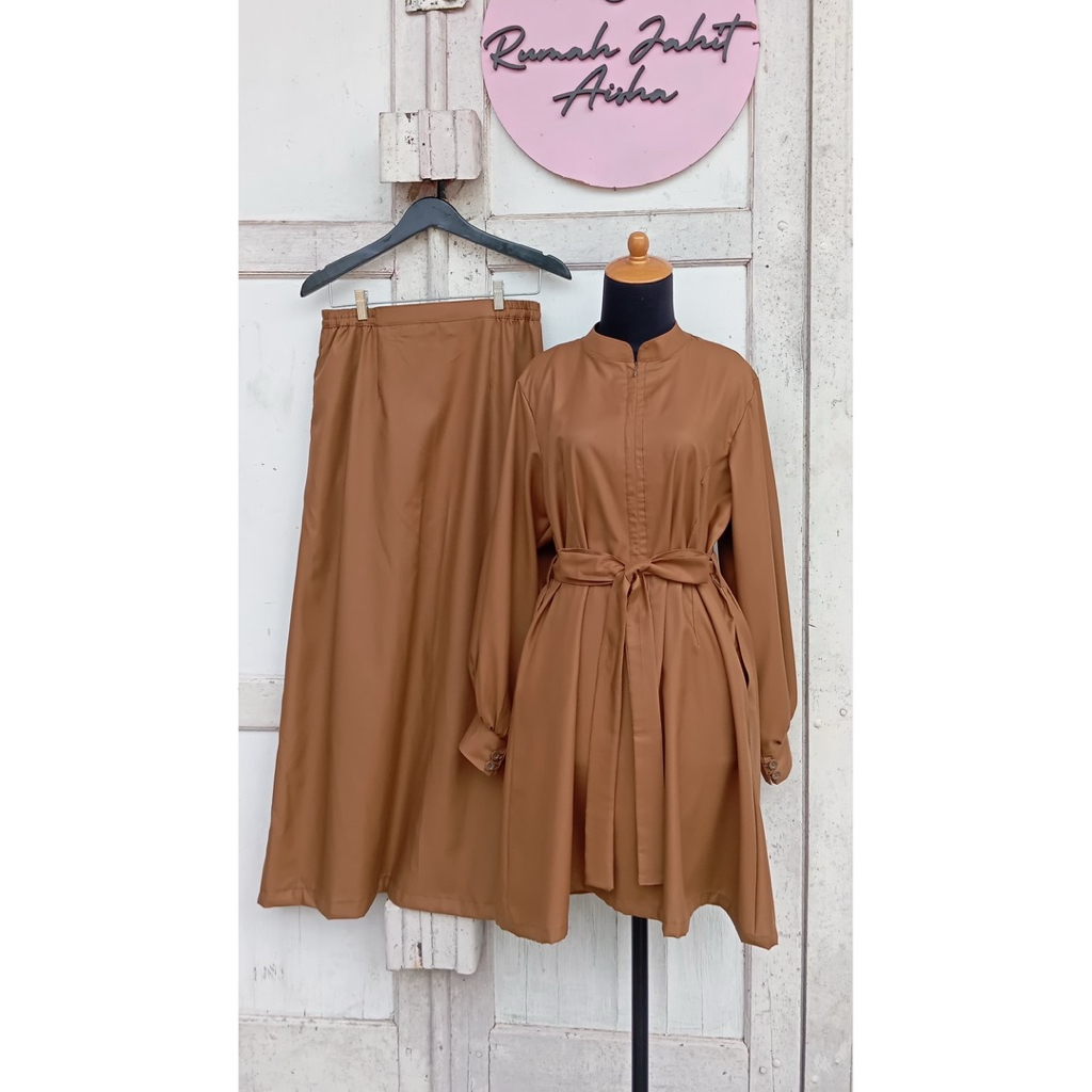 Set Rok & Tunik Khaki/PDH (7) | Rumah Aisha