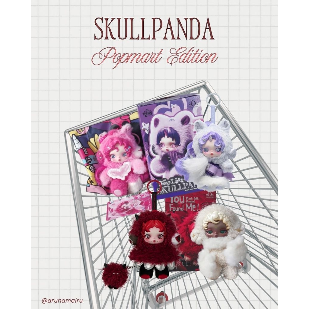 [READ DESC] POPMART BLINDBOX SKULLPANDA BAGCHARM KEYCHAIN GUMMY BEAR CHERRY PINK MLP MY LITTLE PONY 