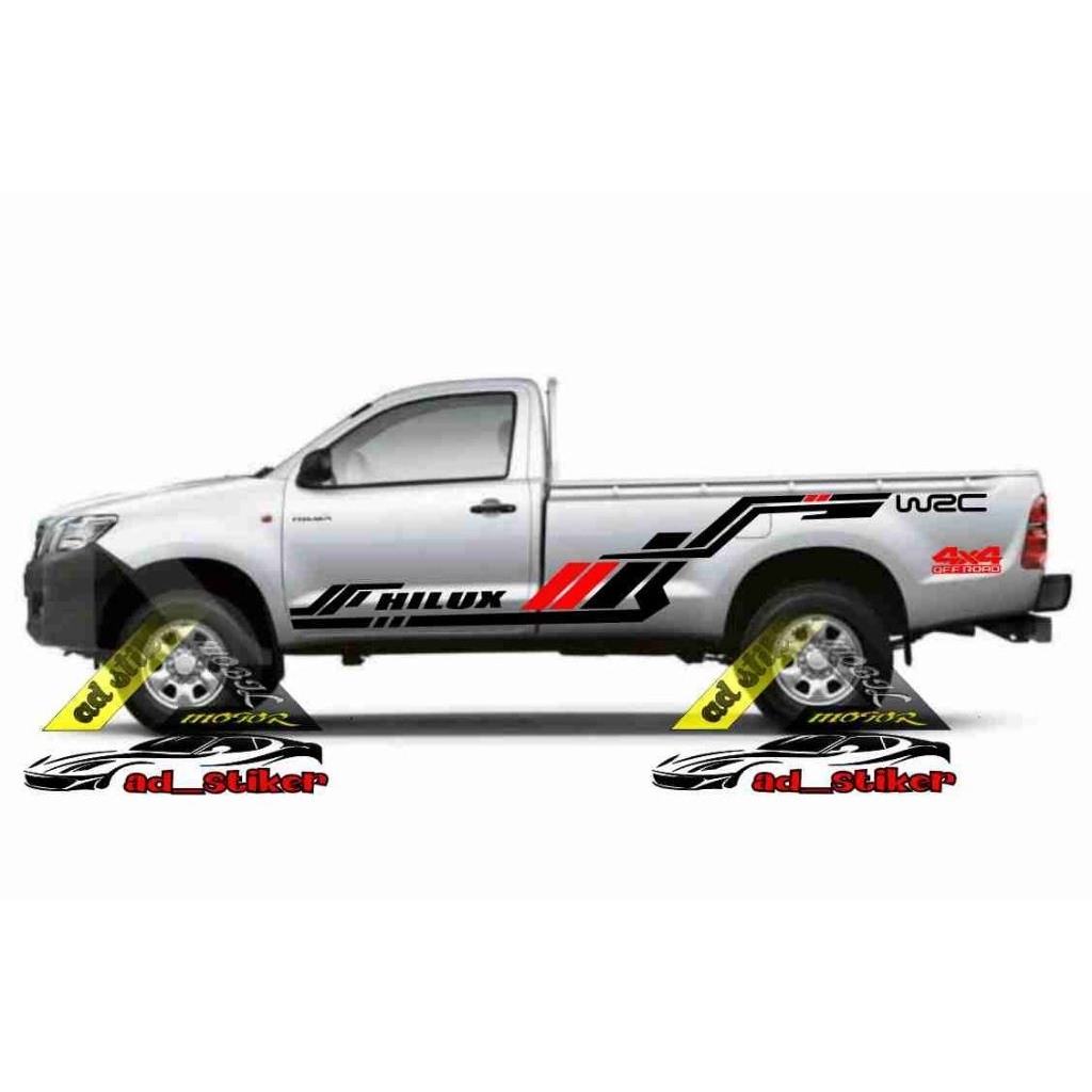 promo kanan kiri stiker mobil hilux single cabin Doble cabin Hilux Triton Strada Navara dll