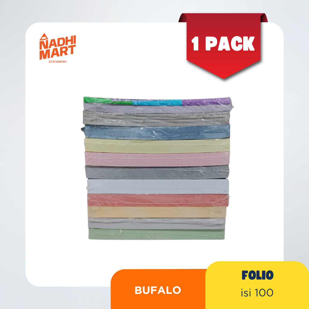 KERTAS BUFALO WARNA-WARNI FOLIO 100 PCS