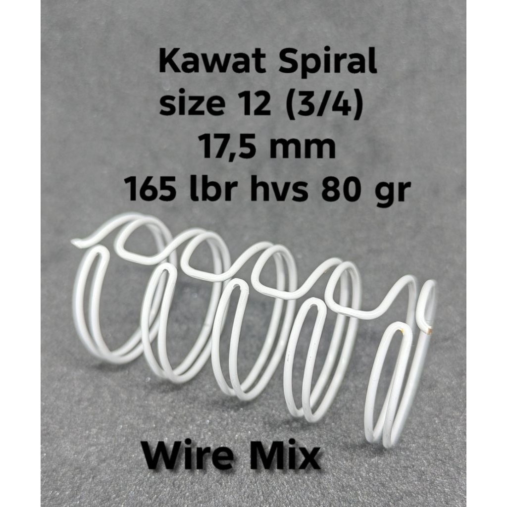 Kawat Spiral JBI A4 No. 12 (3/4) isi 100 btg