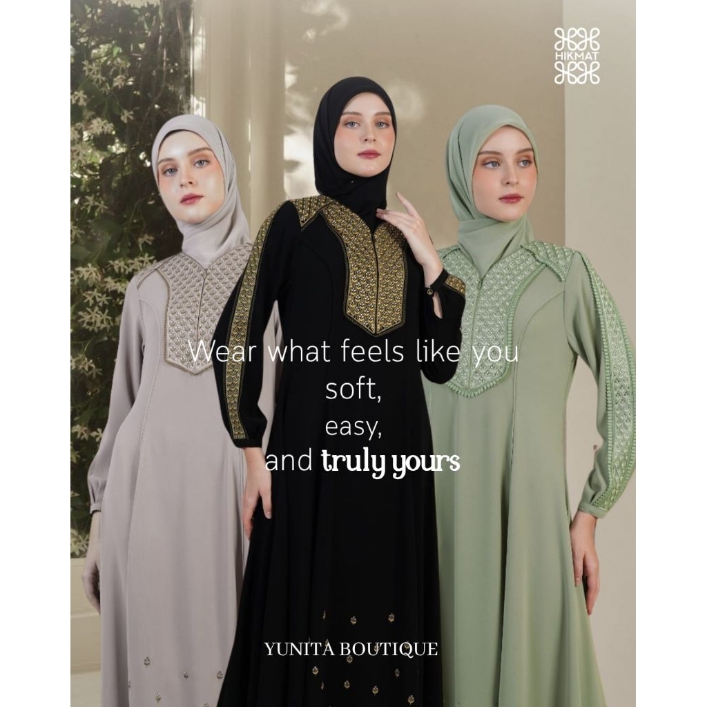 Terbaru Abaya Hikmat A6449-02 Original Hikmat Fashion new arrival