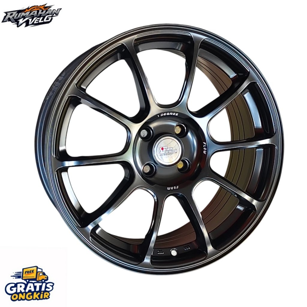 Velg mobil 1DEGREE ZE40FF Ring17X7,5 Lobang.4 Pcd.100 Et.40