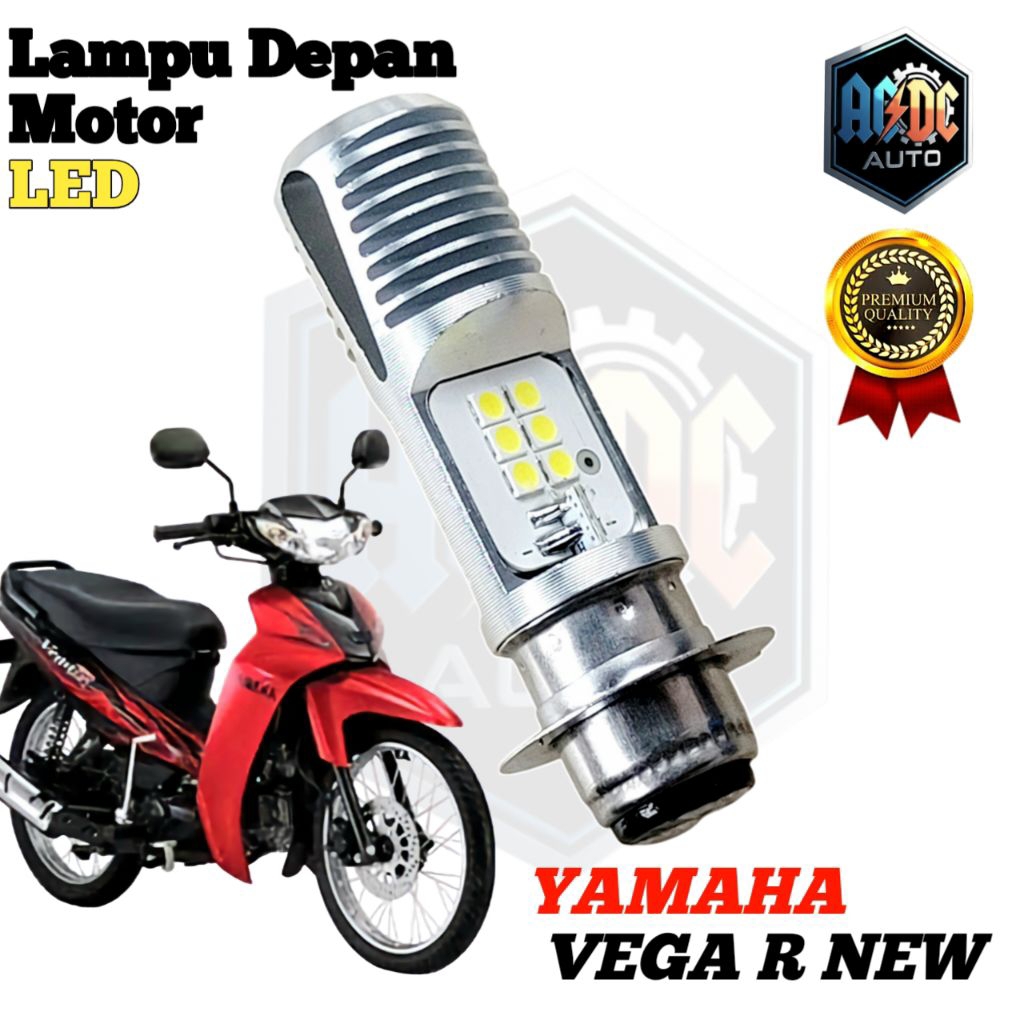 Lampu Depan Motor Yamaha Vega R New LED Putih H6 Ac/Dc 12Volt M2b Pro Pengganti Dop/Bohlam Standart